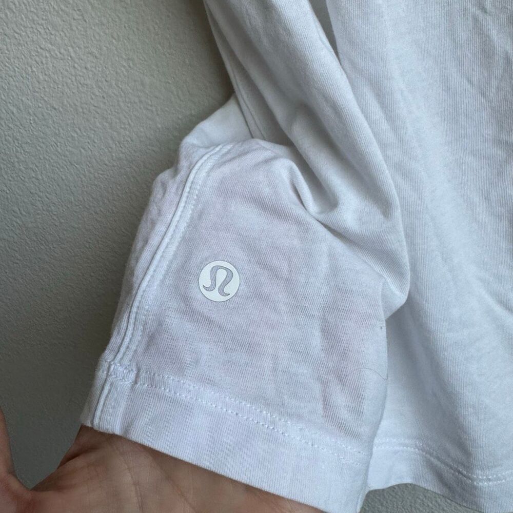 Lululemon All Yours Short Sleeve T-Shirt White Pima Cotton Size Small? Medium? - Picture 6 of 6